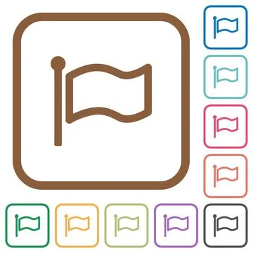 Flag simple icons Illustrazione stock