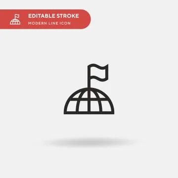 Flag Simple vector icon. Illustration symbol design template for web mobile U Illustrazione stock