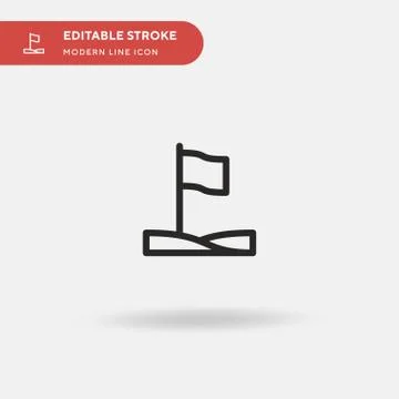Flag Simple vector icon. Illustration symbol design template for web mobile U Illustrazione stock