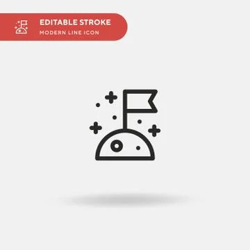 Flag Simple vector icon. Illustration symbol design template for web mobile U Illustrazione stock