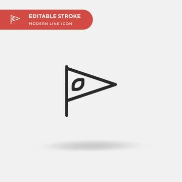 Flag Simple vector icon. Illustration symbol design template for web mobile U Stock Illustration