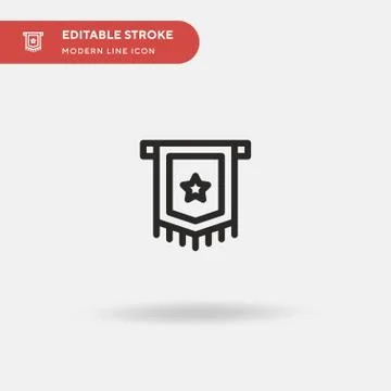 Flag Simple vector icon. Illustration symbol design template for web mobile U Illustrazione stock