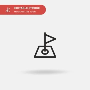 Flag Simple vector icon. Illustration symbol design template for web mobile U Stock Illustration