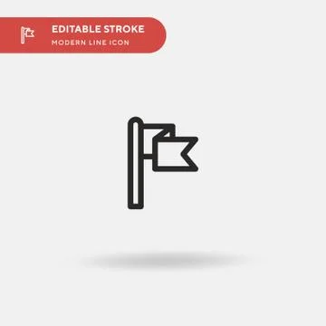 Flag Simple vector icon. Illustration symbol design template for web mobile U Illustrazione stock