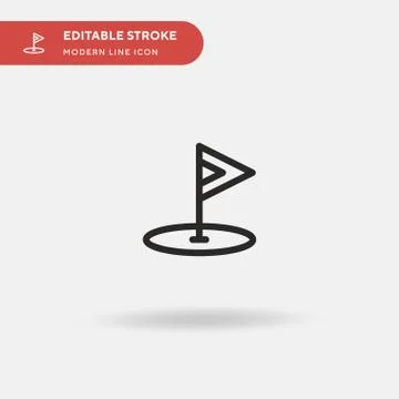 Flag Simple vector icon. Illustration symbol design template for web mobile U Illustrazione stock