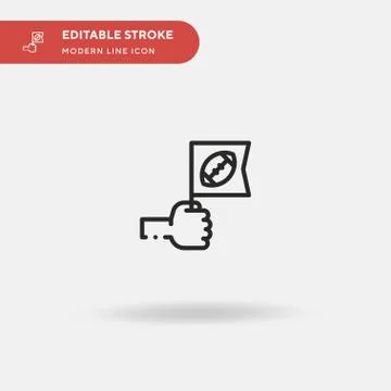 Flag Simple vector icon. Illustration symbol design template for web mobile U 스톡 일러스트