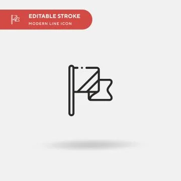 Flag Simple vector icon. Illustration symbol design template for web mobile U Stock Illustration