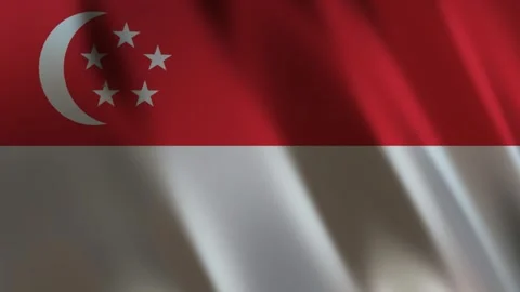 Flag of Singapore, 3D Render Stock Footage 275571294
