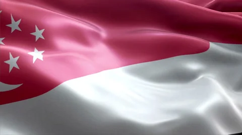 Flag Singapore Video stock 47775185