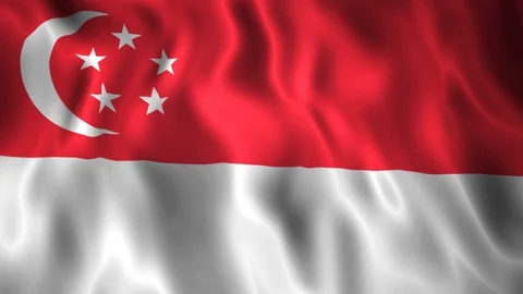 Flag Singapore Stock Footage 128176563