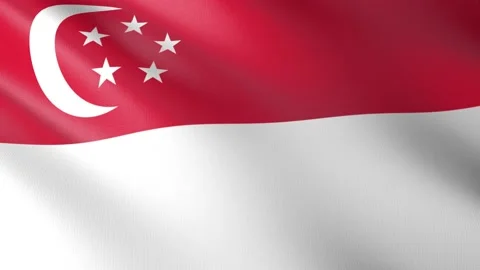 Flag of Singapore Stock Footage 151663528