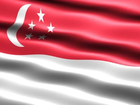 Flag of Singapore Иллюстрация