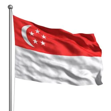 Flag of singapore Stock Illustration