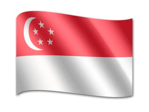 Flag of singapore 스톡 일러스트