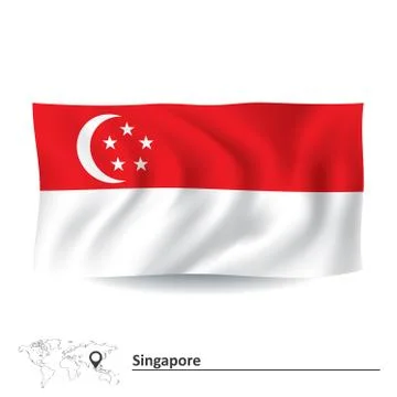Flag of Singapore Stock Illustration