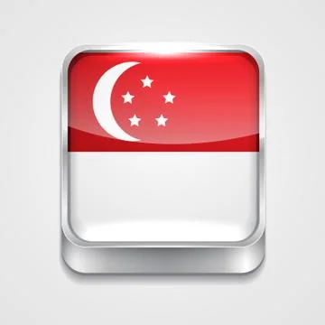 Flag of singapore Stock Illustration