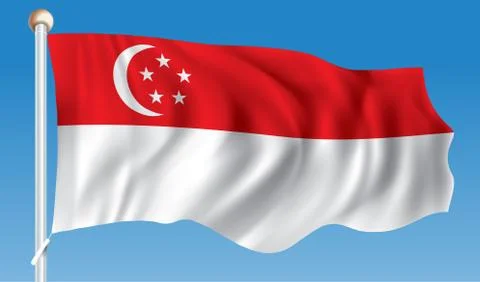 Flag of Singapore Stock Illustration