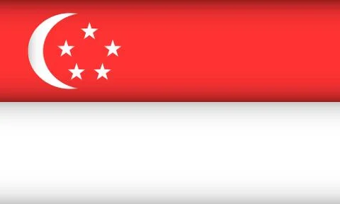 Flag of Singapore. Stock Illustration