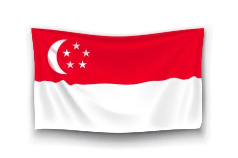 Flag of singapore Stock Illustration