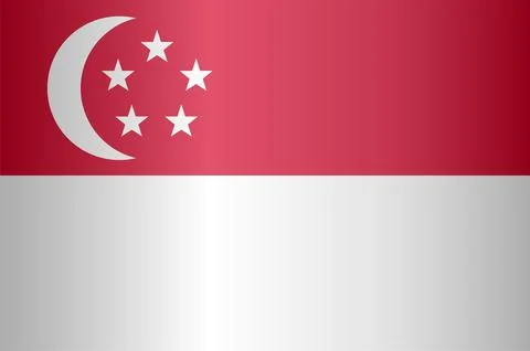 Flag of the Singapore. Stock Illustration