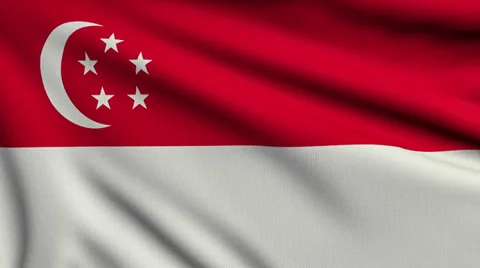 Flag of Singapore looping Video stock 29662307