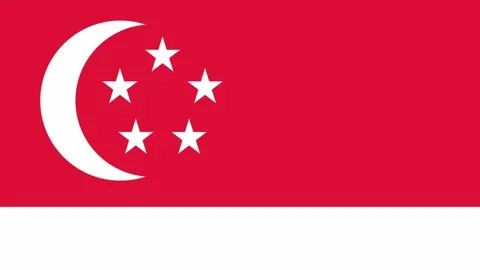 Flag of Singapore moving Stock-Footage 218382840
