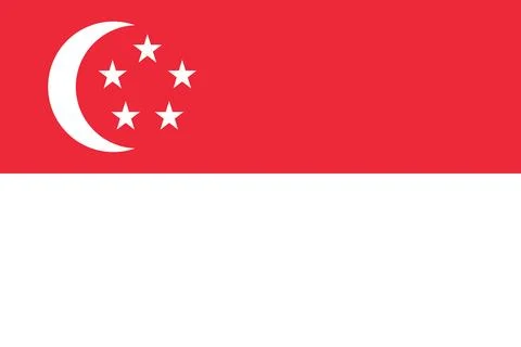Flag of Singapore - Vector illustration. Stockillustratie