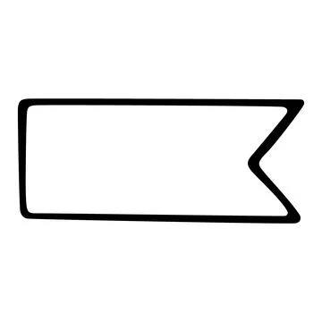 Flag single element hand drawn isolated on white background Stock Illustration