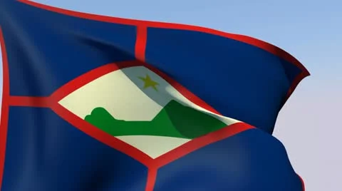 Flag of Sint Eustatius HD Stock Footage 14808611