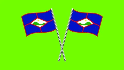 Flag Of Sint Eustatius, Sint Eustatius flag, National flag of Sint Eustatiu.. Stock Illustration