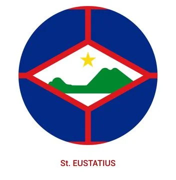 Flag Of Sint Eustatius, Sint Eustatius flag, National flag of Sint Eustatiu.. Stock Illustration