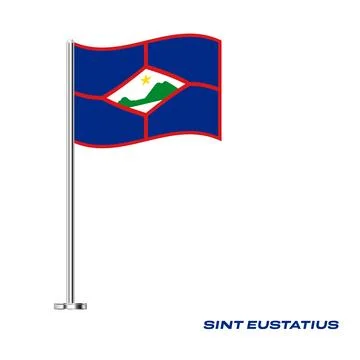 Flag Of Sint Eustatius, Sint Eustatius flag, National flag of Sint Eustatiu.. Stock Illustration
