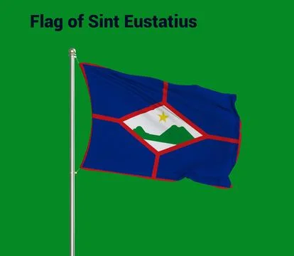 Flag Of Sint Eustatius, Sint Eustatius flag, National flag of Sint Eustatiu.. Stock Illustration