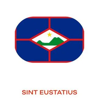 Flag Of Sint Eustatius, Sint Eustatius flag, National flag of Sint Eustatiu.. Stock Illustration