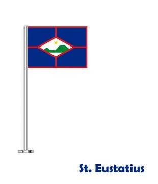 Flag Of Sint Eustatius, Sint Eustatius flag, National flag of Sint Eustatiu.. Stock Illustration