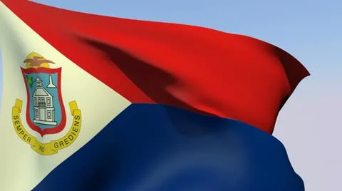 Flag of Sint Maarten HD Stock-Footage 14808657