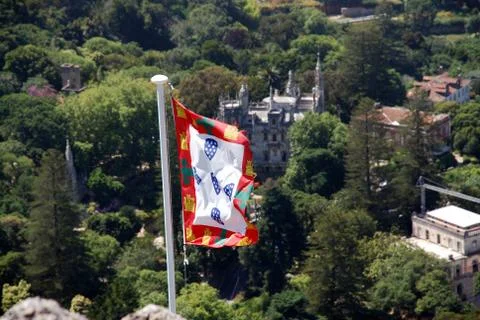 Flag sintra castle Stock Photos