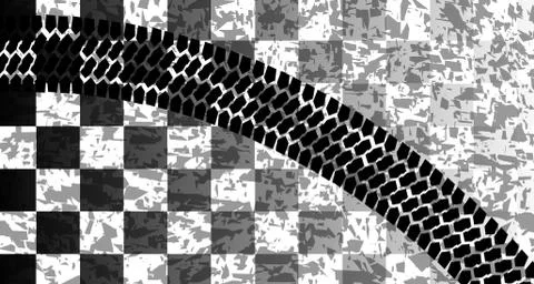 Flag skid mark Illustrazione stock