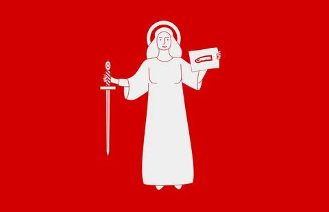 The of a flag Skoevde Illustrazione stock