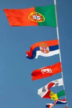 Flag in the sky Stock Photos