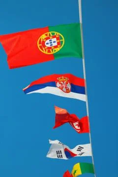 Flag in the sky 스톡 사진