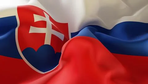 Flag of Slovakia. Close-Up Stock Illustration