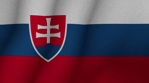 The flag of Slovakia . The developing 3d national flag of Slovakia. 1080p HD Video stock 273194967