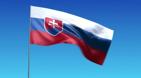 Flag of Slovakia Stock Footage 10820960