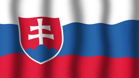 Flag of Slovakia Stock Footage 175679508