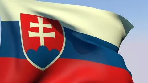 Flag of Slovakia HD Stock Footage 14808817