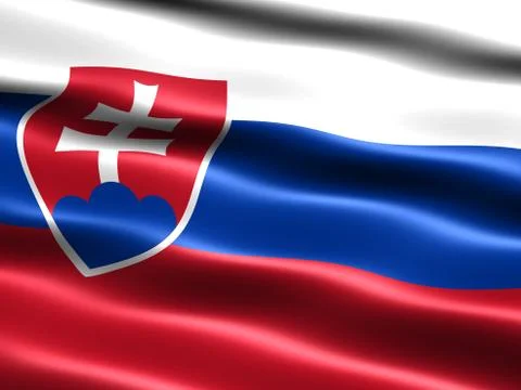 Flag of Slovakia Stock Illustration
