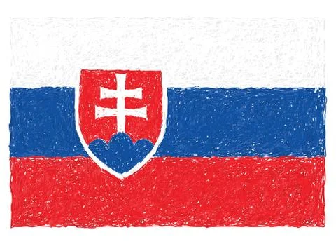 Flag of slovakia Stock Illustration