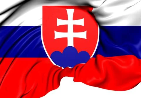 Flag of slovakia Stock Illustration