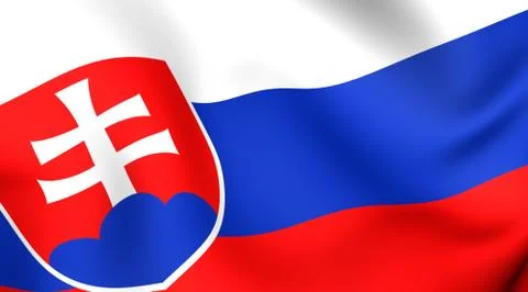 Flag of slovakia Stock Illustration